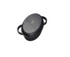 Oala ovala din fonta pentru friptura de rata 2&icirc;n1 &ndash; 38*26*12 cm cu maner Handy KitchenServ