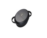 Oala ovala din fonta pentru friptura de rata 2&icirc;n1 &ndash; 38*26*12 cm cu maner Handy KitchenServ