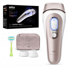 Epilator IPL Braun Skin iExpert PRO 7 PL7253 Tehnologie Skin iExpert, Feedback in timp real, 400.000 impulsuri, 10 niveluri de intensitate, 125 de imp