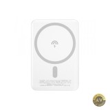 Baterie Externa Wireless Dudao K14S 5000mAh 10W PD + QI 1 x QI - 1 x USB-C Alba