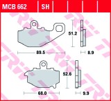 Set placute frana spate TRW MCB662 - CF Moto NK 650 - Kawasaki ZZR 400 - ER-6N 650 - ZX-6R 600-636-900 Ninja - KLE 650 Versys - Z 1000