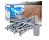Set suruburi pentru terasa, 4.5 mm x 60 mm, bit T15, 250 bucati, Geko G30181