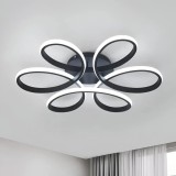 Lustra LED cu telecomanda HELIX, 108W, lumina Rece/Calda/Neutra, Dimabila, Negru, Alessandro DESIGN
