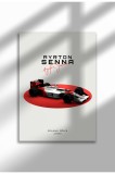 F1-SENNA-07|Ayrton Senna McLaren, Legendă Formula 1, Pictură poster F1, Artă murală curse | A4 (21 x 29.7 cm) - F1-SENNA-07