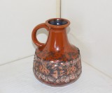 Vaza ceramica crusty glaze, smaltuita si formata manual - 2 - marcaj VEB Haldensleben 4077, Germania