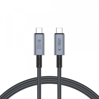 Cablu Date si Incarcare USB-C - USB-C Tech-Protect Ultraboost Max, 240W, 1m, Gri foto