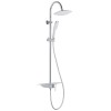 SCH&Uuml;TTE Set de duș baterie cu monocomandă și tavă &bdquo;WATERWAY&rdquo;, alb-crom 435032
