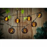 Cumpara ieftin Instalatie solara 7 globuri cu 70 LED-uri lumina calda efect flacara L 1.8 m