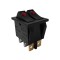 Intr CR 37x31x25mm dublu 15A 250Vac negru cu iluminare rosie
