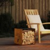 Gossi suport pentru lemne de foc 40x40x40 cm otel pentru intemperii