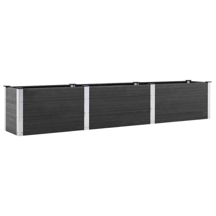 Strat inaltat de gradina, gri, 300x50x54 cm, WPC