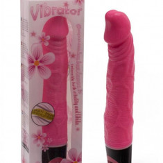 Vibrator Realistic Pink 2, Roz, 24 cm