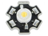LED STAR alb cald 3W 700mA 130&deg; 92,9-250,9lm