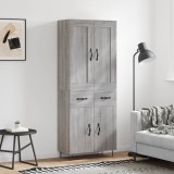 Cumpara ieftin Dulap &icirc;nalt, gri sonoma, 69,5x34x180 cm, lemn compozit