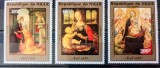 Niger 1984 arta pictura , Fecioara cu Pruncul ,pictori Ghirlandaio,Santa Verdiana, serie 3v neștampilata