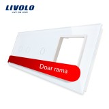 Cumpara ieftin Panou intrerupator dublu+simplu+ priza Livolo din sticla SmartElectro IntelligentHouse