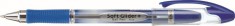 Pix Penac Soft Glider, Rubber Grip, 0.7mm, Varf Metalic - Scriere Albastra foto