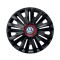Set 4 capace roti Negre Cu Inel Rosu Royal R15 pentru gama auto Volkswagen