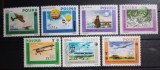 Polonia 1984, aviație, avioane, baloane cu aer, planorism serie 7v neștampilată