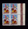 RO 1959 LP 476 ,&quot;A XV-a aniv.eliberare&quot;-serie bloc 4 stampilat,dif.poz. in coala