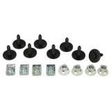 Set fixare scut motor Renault Espace 4, Espace 4 /, Kangoo /, Laguna 2 /, Vel Satis; set 16 buc, fixare scut sub motor, 041000001R, 51127070202,