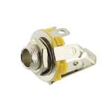 Conector jack 6,3mm, mono, mama, montare pe panou, cu intrerupator - 121403