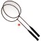 Set 2 Palete Badminton din Metal siFluturas
