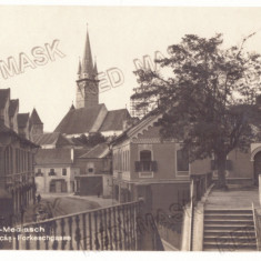 4493 - MEDIAS, Sibiu, Forcas street, Romania - old postcard, real Photo - unused