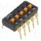 Intrerupator DIP, 2 pozitii, montare THT, 5 sectiuni, OMRON OCB - A6T-5104