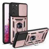 Husa pentru Samsung Galaxy S20 Plus 4G / S20 Plus 5G, Techsuit CamShield Series, Rose Gold