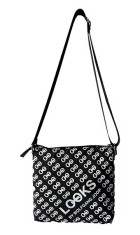 Geanta de umar Looks, 24 x 23 x 3.5 cm, poliester, alb, negru