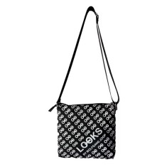 Geanta de umar Looks, 24 x 23 x 3.5 cm, poliester, alb, negru