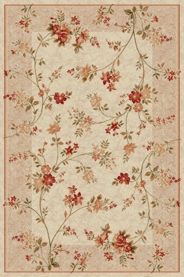 Covor Model Lotos 551-100, Marime 50 x 80 cm, Crem, Inaltime Fir 8 mm, Antialergic, Polipropilena, Living, Dormitor, Sufragerie, Birou foto