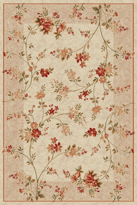 Covor Model Lotos 551-100, Marime 50 x 80 cm, Crem, Inaltime Fir 8 mm, Antialergic, Polipropilena, Living, Dormitor, Sufragerie, Birou