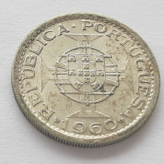 340. Moneda Mozambic 5 escudos 1960 - Argint 0.720