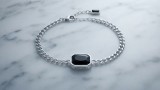 Cumpara ieftin Bratara din Argint 925 Trend cu Zirconiu Negru Emerald Cut