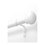 Tijă metalică extensibilă pentru draperii 81-314cm cu capete sferice &ndash; alb mat