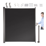 Copertina laterala retractabila pentru terasa sau gradina, 160 x 300 cm, gri inchis