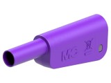 Conector de laborator banană 4mm, mufă, 32A, 1kV, violet, aurit