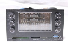 Phobya MaxGuide 6 Dualbay 5.25" Fan Controller pentru PC computer calculator desktop USB 3.0 card reader