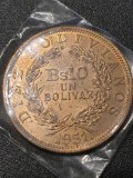 C2 Bolivia 10 bolivianos 1951 UNC-