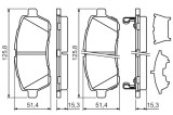 BOSCH 0 986 494 321 set placute frana,frana disc