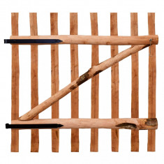 Poarta de gard simpla, lemn de alun tratat, 100 x 100 cm GartenMobel Dekor