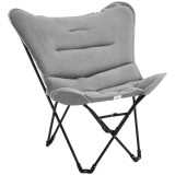 Outsunny Scaun de camping scaun de plajă pliabil șezut larg și căptușit pliabil pentru pescuit 88 x 74 x 84 cm gri deschis | Aosom Romania