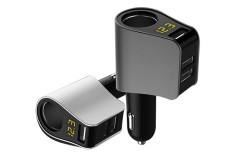 INCARCATOR AUTO 3XUSB 3.1A CU AFISAJ TENSIUNE/PUTERE LED SI FISA BRICHETA AUTO