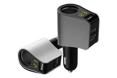 INCARCATOR AUTO 3XUSB 3.1A CU AFISAJ TENSIUNE/PUTERE LED SI FISA BRICHETA AUTO foto