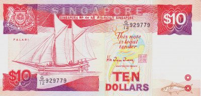 Bancnota Singapore 10 Dolari (1988) - P20 UNC foto