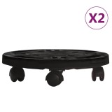 Cumpara ieftin Carucioare de plante cu roti 2 buc. negru diametru 30 cm 170 kg