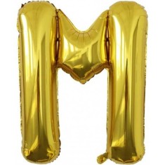 Balon Folie Litera M Auriu - 100 cm foto