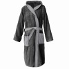 Halat Baie Barbati/Femei Homelevel 2XL Gri Bumbac Organic Cordon Unisex
